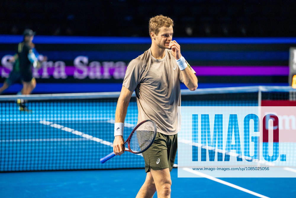 BASEL, SWITZERLAND, OCTOBER 25 Yannick Hanfmann of Germany during Day 2 of the Swiss Indoors Basel at St. Jakobshalle on October 25, 2026, in Basel, Switzerland
