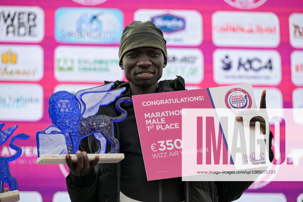 TRACK AND FIELD - Marathon - 40th Venice Marathon 2026 Photo by IPA ABACAPRESS.COM90162057 - Hammington Kimaiyo, winner of the 40th Venice Marathon in 2026, a marathon race held in Venice, Italy, on October 25, 2026 Venice Italy