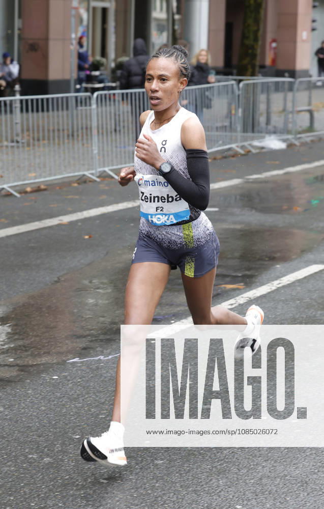 Track and Field 43rd Mainova Frankfurt Marathon: Zeineba Yimer Worku of Ethiopia was the fastest woman with a time of 2:19:45 in Frankfurt am Main, Hesse, Germany