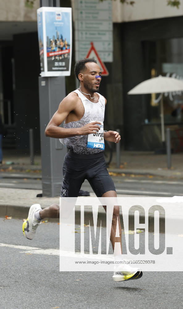 Track and Field 43rd Mainova Frankfurt Marathon: Winner, Fastest Runner—Jirata Lelisa DENKRI with a time of 2:05:25 Frankfurt, Main, Hesse, Germany