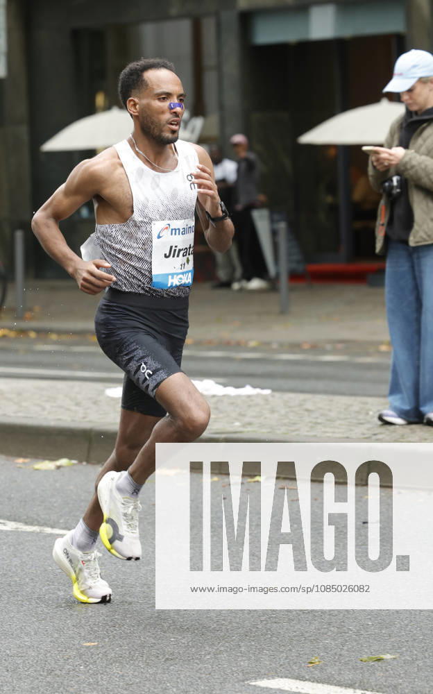 Track and Field 43rd Mainova Frankfurt Marathon: Winner, Fastest Runner—Jirata Lelisa DENKRI with a time of 2:05:25 Frankfurt, Main, Hesse, Germany