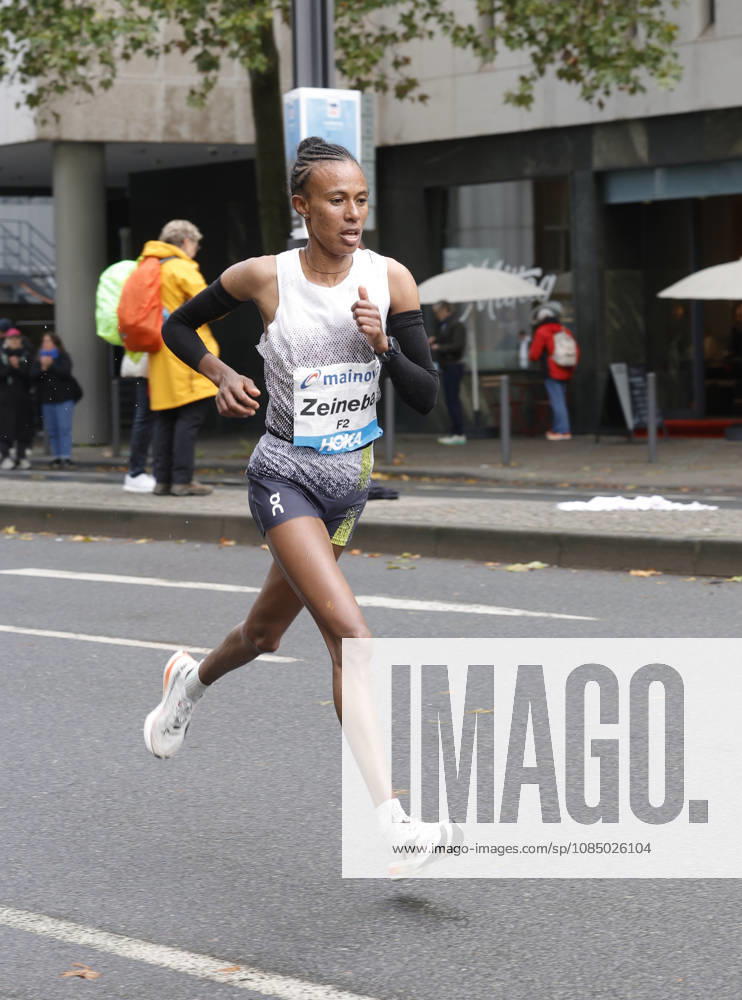 Track and Field 43rd Mainova Frankfurt Marathon: Zeineba Yimer Worku of Ethiopia was the fastest woman with a time of 2:19:45 in Frankfurt am Main, Hesse, Germany