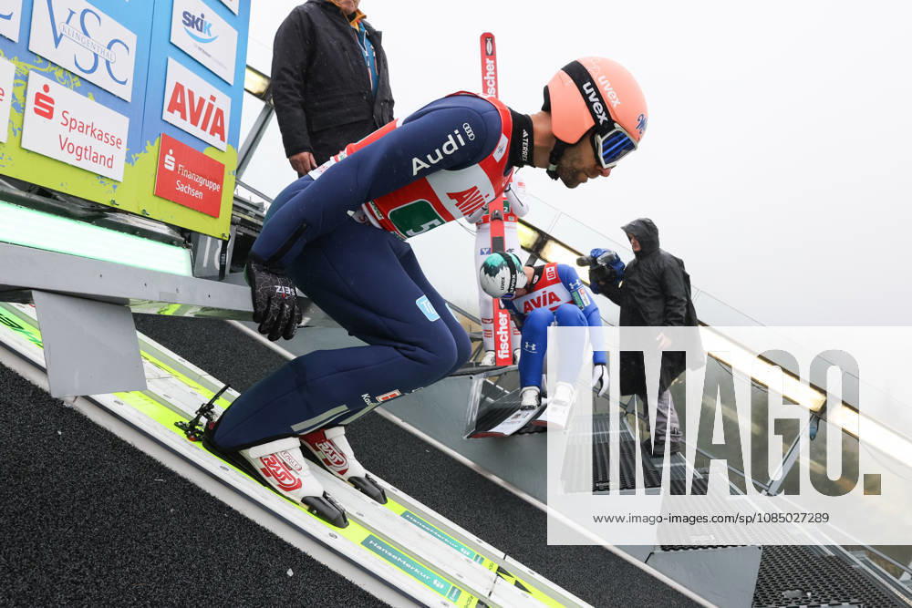 Ski Jumping, Mixed Team, FIS Summer Grand Prix, 2026 Season, Training: Pius Paschke (GER) at the Vogtland Arena in Klingenthal, Saxony, Germany