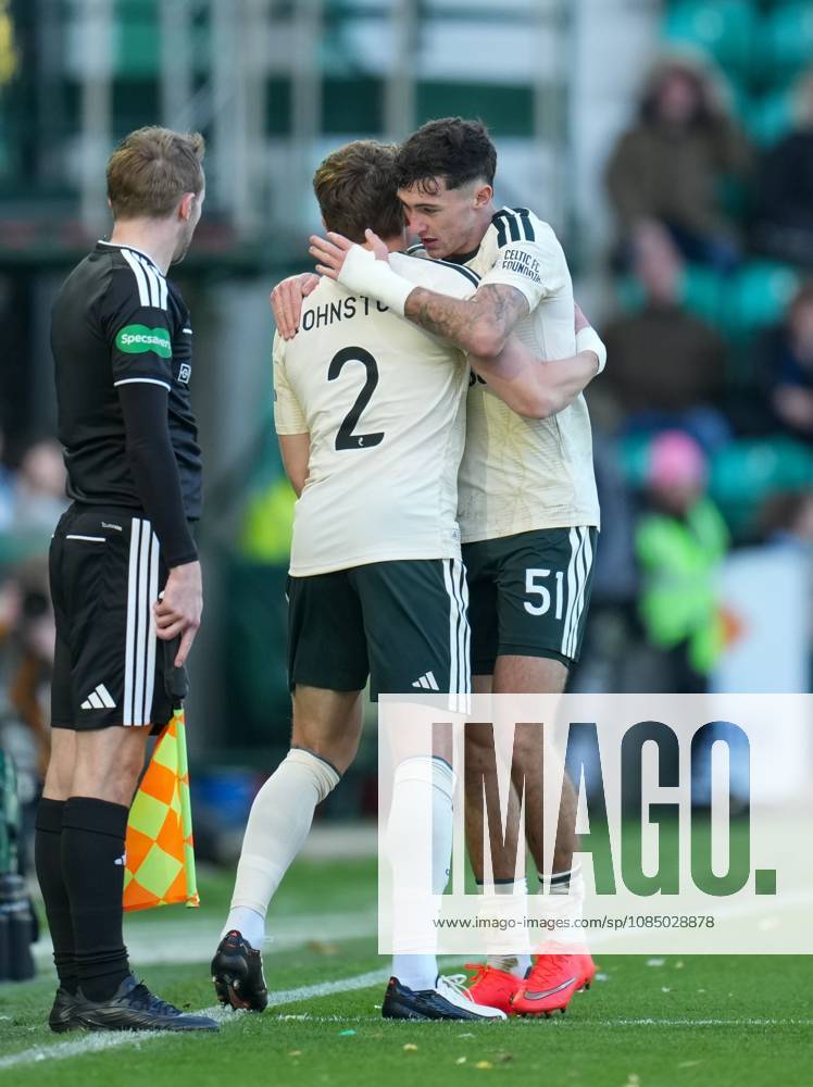 Alistair Johnston of Celtic substitutes Colby Donovan Hibernian v Celtic, William Hill Scottish Premiership, Football, Easter Road, Edinburgh, Scotland, UK - 25 Oct 2026Edinburgh Easter Road Scotland United Kingdom