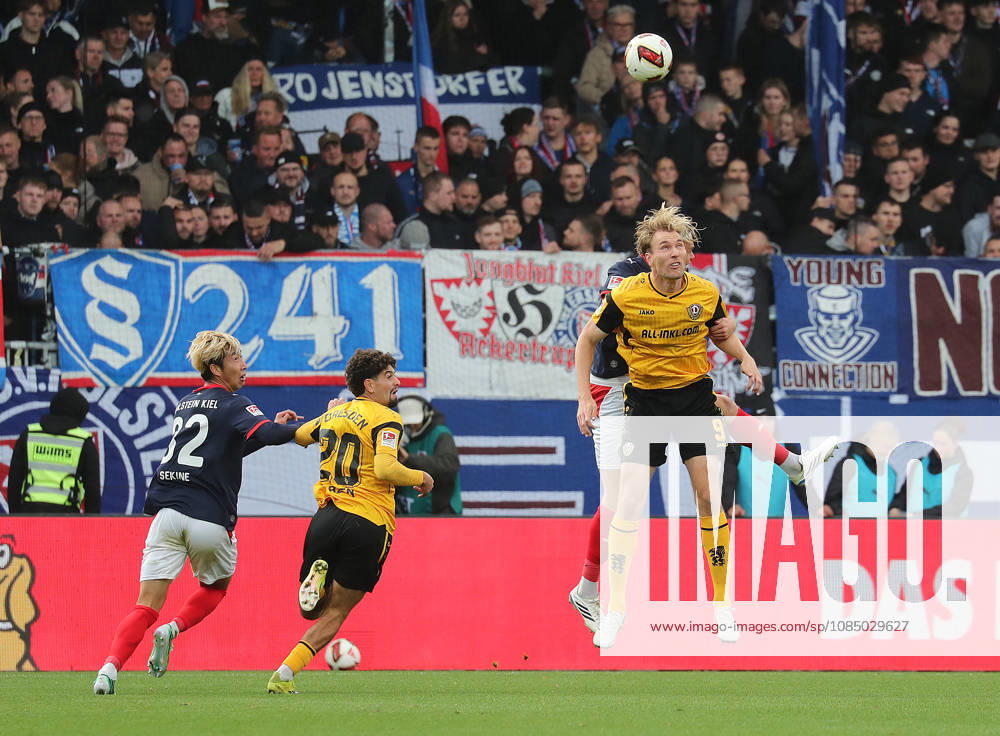 Header by Vincent Vermeij, Dynamo Dresden Soccer, Men s, 2026–2027 Season, 2. Bundesliga, Holstein Stadium, Holstein Kiel vs. Dynamo Dresden. DFL regulations prohibit any use of photographs as image sequences and or quasi-video.