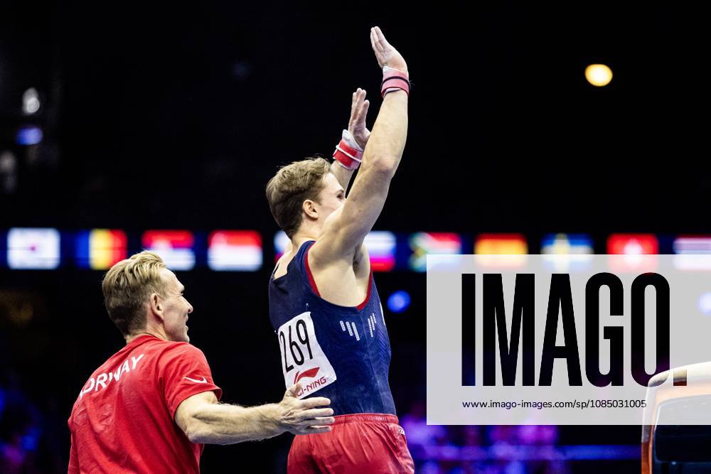 ROTTERDAM - Sebastian Sponevik (NOR) during the apparatus finals at the World Gymnastics Championships in Rotterdam Ahoy. IRIS VAN DEN BROEK ANP ANPxSportx IVx 573603057 originalFilename: 573603057