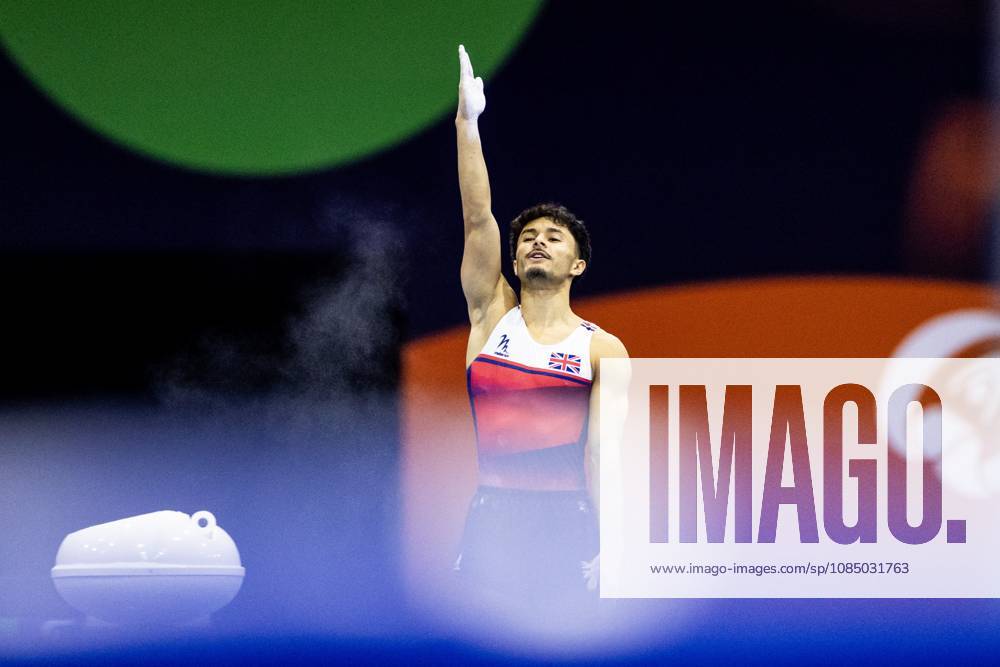 ROTTERDAM - Jake Jarman (GBR) during the vault apparatus final at the World Gymnastics Championships in Rotterdam Ahoy. IRIS VAN DEN BROEK ANP ANPxSportx IVx 573603964 originalFilename: 573603964
