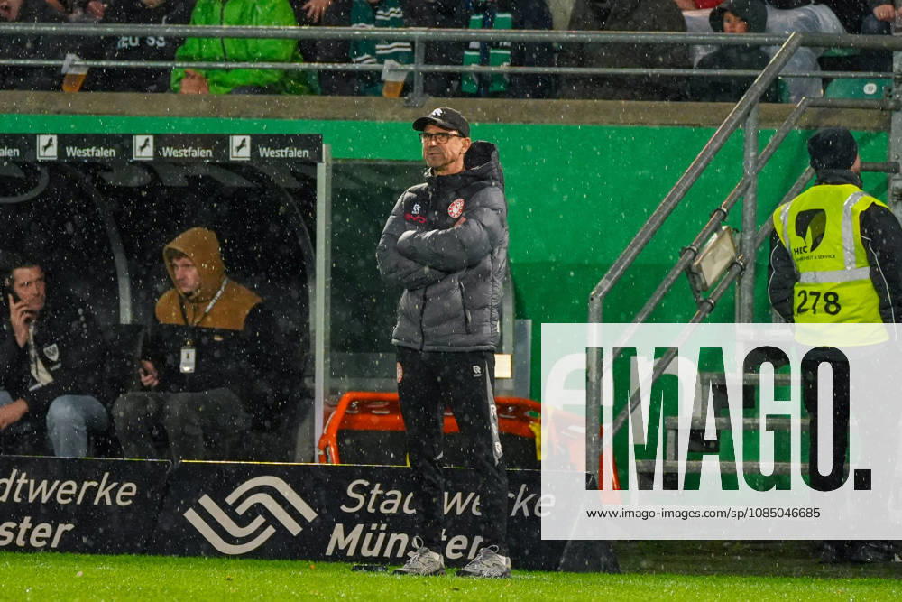 Matthias Mink, Fortuna Cologne, Head Coach, German Soccer, 3rd Division, 2026–27 Season, Matchday 11, October 25, 2026, SC Preußen Münster vs. Fortuna Cologne, LVM Preußenstadion Münster, North Rhine-Westphalia