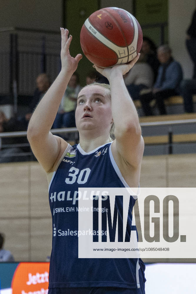 Toyota DBBL 2026–2027: HalFit Lions vs. Herner TC, Halle Saale, Germany, October 25, 2026. Pictured: Estere Petrus in action at the Halle Saale swh Arena, Saxony-Anhalt, Germany (single frame)