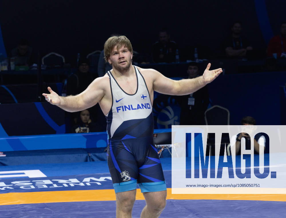 Astana, 2021 World Wrestling Championshi, Kazakhstan: MATTI ELIAS KUOSMANEN of Finland competes in the men s Greco-Roman 130kg quarterfinals at the Senior World Wrestling Championships in Astana, Kazakhstan, October 25, 2026. . Astana Kazakhstan - ZUMAt172 20261025_zip_t172_009