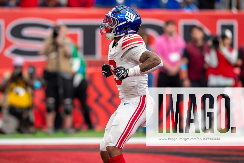 New York Giants running back Tyrone Tracy Jr. (29) celebrates a touchdown during a game between the New York Giants and the Houston Texans in Houston, TX. .. CSM NFL, American Football Herren, USA 2026: Giants Vs Texans OCT 25 - ZUMAc04_ 20261025_zma_c04_041