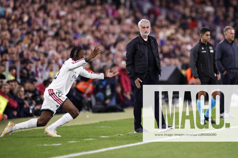 Jose Mourinho, head coach of Real Madrid CF, looks on during the Spanish League, LaLiga EA Sports, football match between FC Barcelona, Barca and Real Madrid CF at Spotify Camp Nou on October 25, 2026, in Barcelona, Spain. FC Barcelona V Real Madrid CF - LaLiga EA Sports - ZUMAa181 20261025_zaa_a181_187