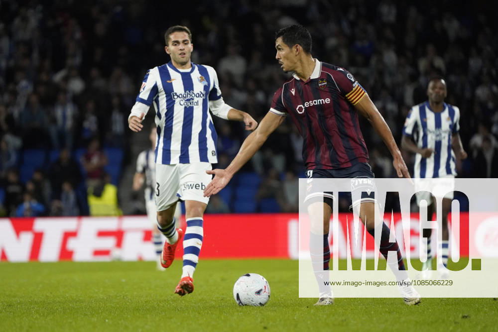 Aissa Mandi of Levante UD seen during LaLiga EA Sports 26 27 game between teams of Real Sociedad and Levante UD (Mickael Ducint Ball Raw Images) San Sebastian Estadio Anoeta Spain