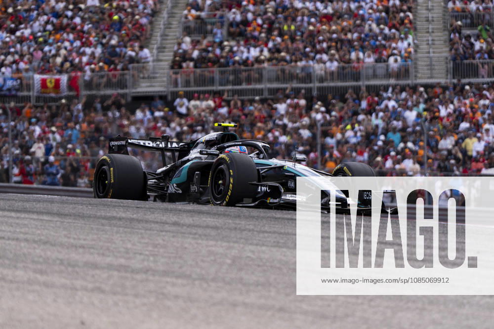 Italian Formula One driver Andrea Kimi Antonelli of Mercedes-AMG Petronas in action during the Formula One United States Grand Prix at the Circuit of the Americas in Austin, Texas on Sunday, October 25, 2026. AUS2026102526 GREGxNASH