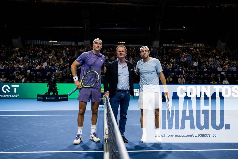 Jan-Lennard Struff of Germany and Tallon Griekspoor of the Netherlands pictured at the start of the European Open ATP, Tennis Herren tennis tournament in Brussels, on Sunday 25 October 2026. This year s edition of the tournament is taking place from 17 to 25 October JASPERxJACOBS x191027142x