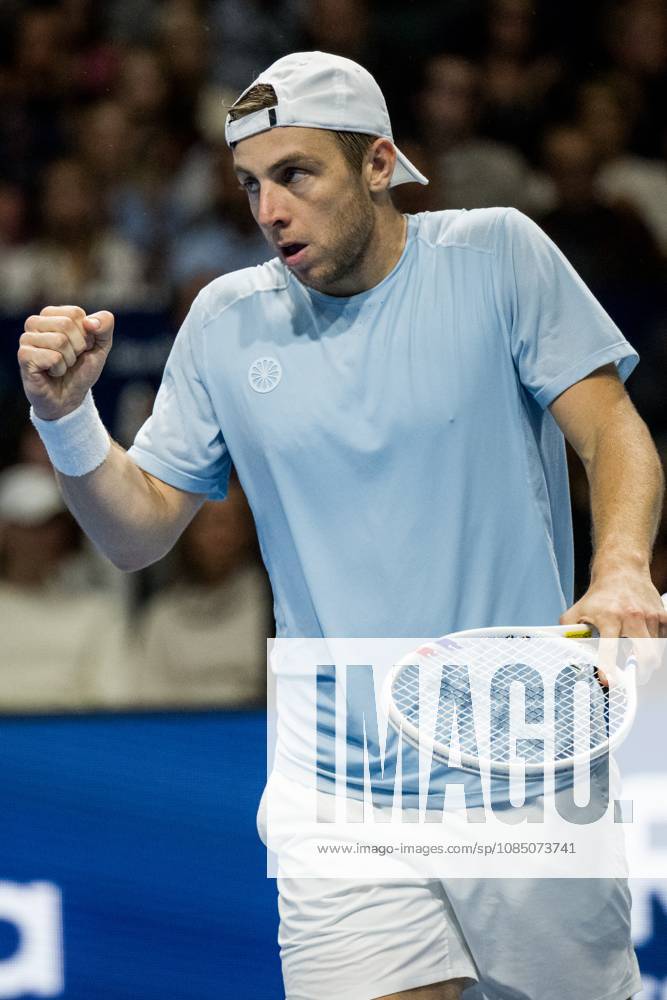 Tallon Griekspoor of the Netherlands celebrates during the European Open ATP, Tennis Herren tennis tournament in Brussels, on Sunday 25 October 2026. This year s edition of the tournament is taking place from 17 to 25 October JASPERxJACOBS x191032925x