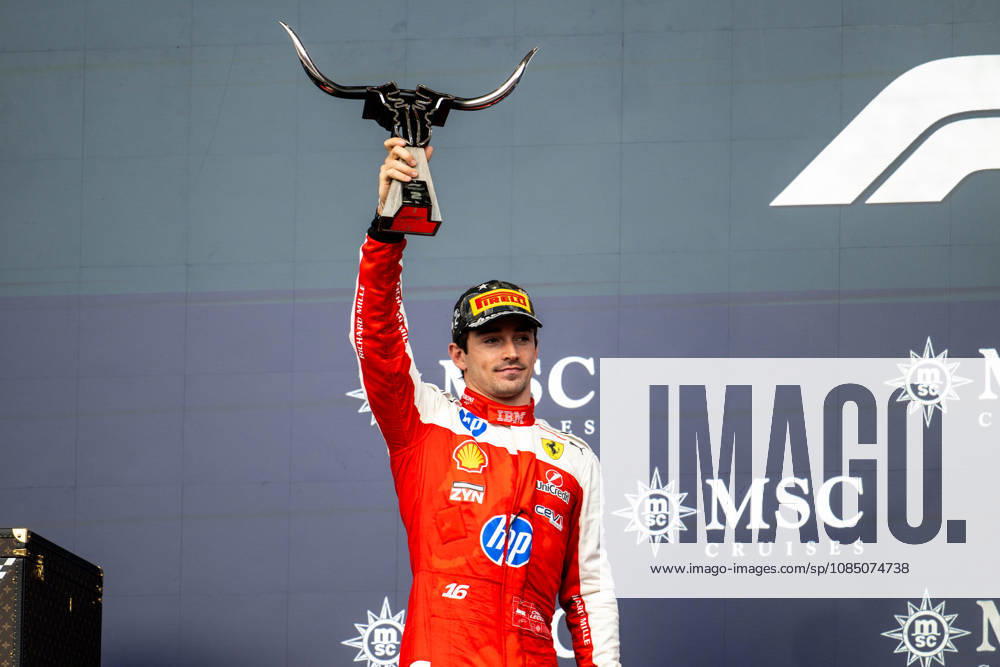 F1 - UNITED STATES GRAND PRIX 2026 LECLERC Charles (mco), Scuderia Ferrari SF-26, portrait podium during the 2026 Formula 1 United States Grand Prix, 18th round of the 2026 Formula One World Championship, WM, Weltmeisterschaft from October 23 to 25, 2026 on the Circuit of the America, in Austin, Texas, United States of America - AustinUnited States