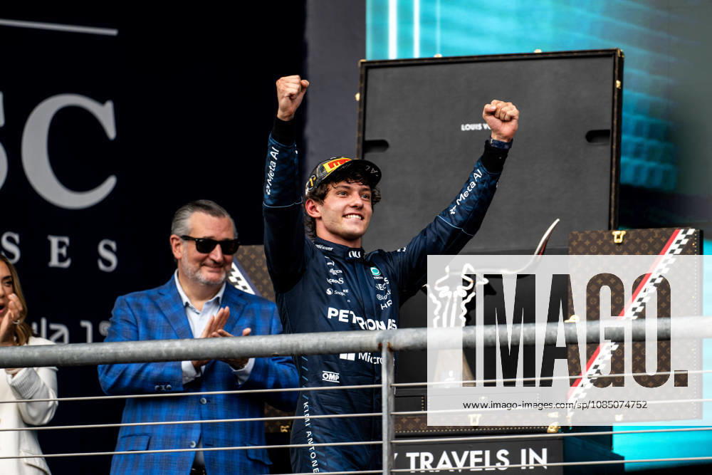 F1 - UNITED STATES GRAND PRIX 2026 KIMI ANTONELLI Andrea (ita), Mercedes AMG F1 Team W16, portrait podium during the 2026 Formula 1 United States Grand Prix, 18th round of the 2026 Formula One World Championship, WM, Weltmeisterschaft from October 23 to 25, 2026 on the Circuit of the America, in Austin, Texas, United States of America - AustinUnited States