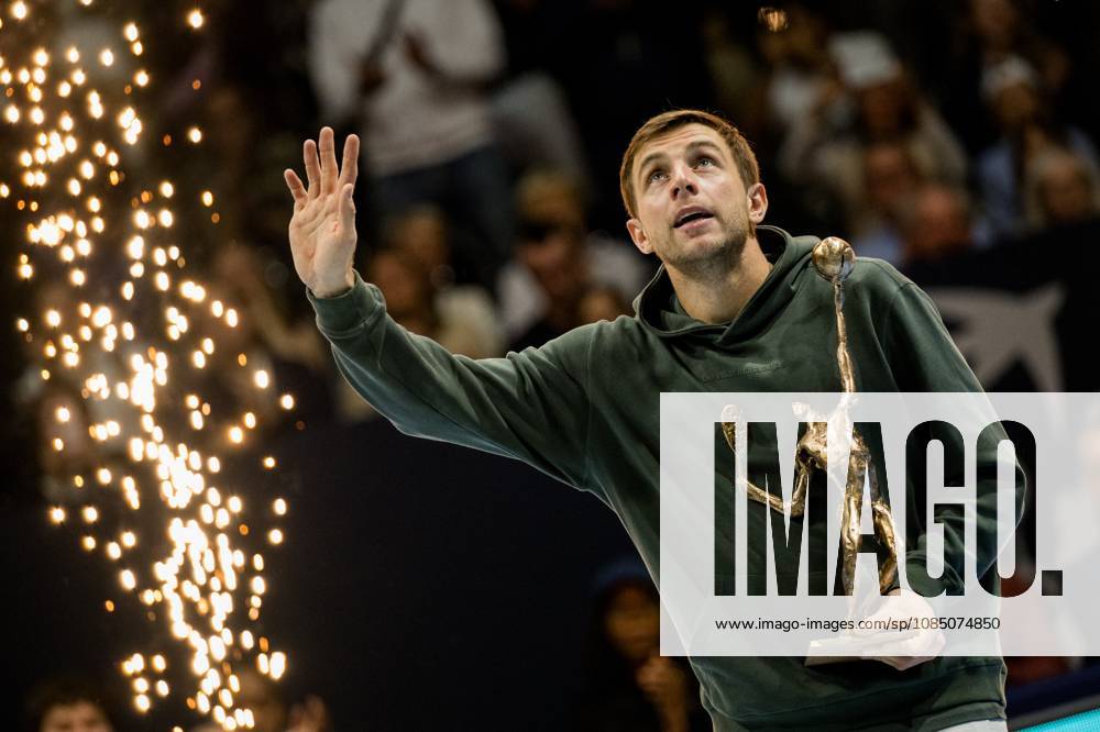 Tallon Griekspoor of the Netherlands celebrates after winning the European Open ATP, Tennis Herren tennis tournament in Brussels, on Sunday 25 October 2026. This year s edition of the tournament is taking place from 17 to 25 October JASPERxJACOBS x191046115x