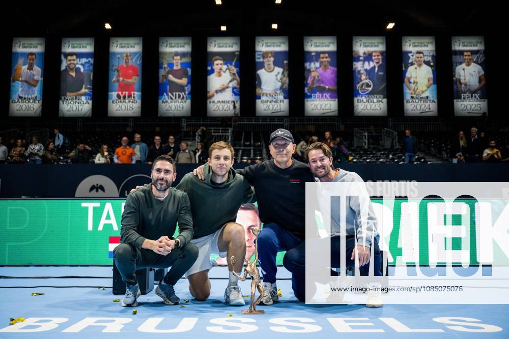 Tallon Griekspoor of the Netherlands celebrates after winning the European Open ATP, Tennis Herren tennis tournament in Brussels, on Sunday 25 October 2026. This year s edition of the tournament is taking place from 17 to 25 October JASPERxJACOBS x191047299x