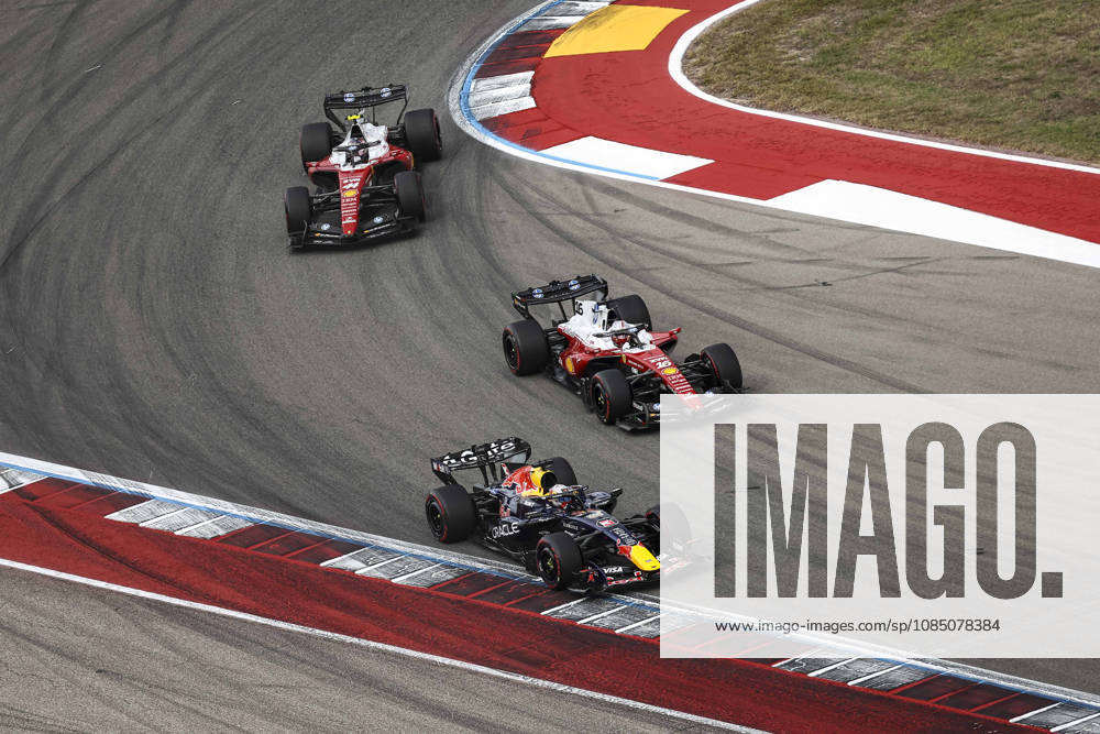 F1 - UNITED STATES GRAND PRIX 2026 16 LECLERC Charles (mco), Scuderia Ferrari SF-26, action 03 VERSTAPPEN Max (nld), Red Bull Racing Ford RB22, action 44 HAMILTON Lewis (gbr), Scuderia Ferrari SF-26, action during the 2026 Formula 1 United States Grand Prix, 18th round of the 2026 Formula One World Championship, WM, Weltmeisterschaft from October 23 to 25, 2026 on the Circuit of the America, in Austin, Texas, United States of America - AustinUnited States
