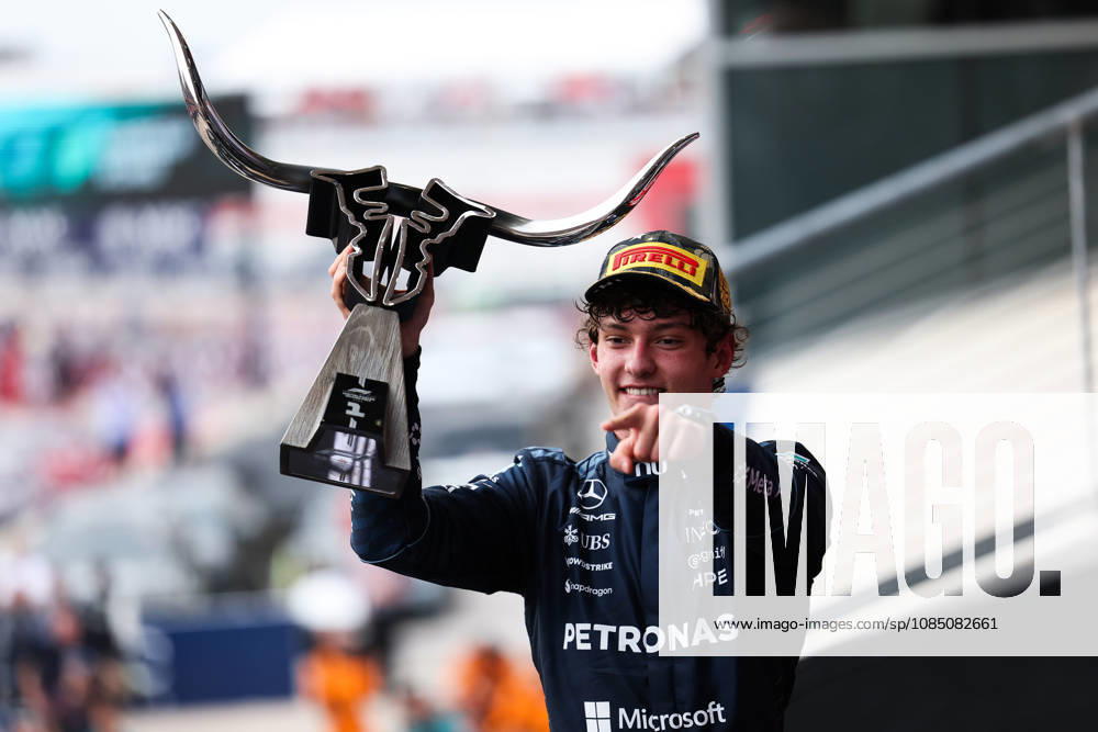 F1 - UNITED STATES GRAND PRIX 2026 KIMI ANTONELLI Andrea (ita), Mercedes AMG F1 Team W17, portrait podium during the 2026 Formula 1 United States Grand Prix, 18th round of the 2026 Formula One World Championship, WM, Weltmeisterschaft from October 23 to 25, 2026 on the Circuit of the America, in Austin, Texas, United States of America - AustinUnited States