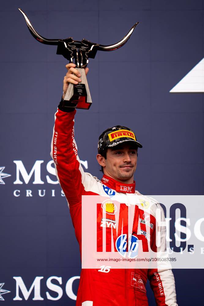 Charles Leclerc (MCO) (Scuderia Ferrari HP) on the podium after the race of the Formula 1 United States Grand Prix 2026 at the Circuit of the Americas. Austin United States - ZUMAs197 20261025_aaa_s197_384