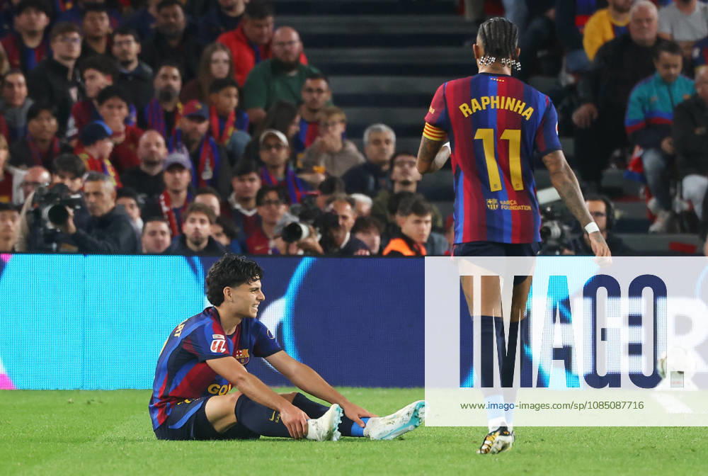 FC Barcelona, Barca v Real Madrid - LaLiga EA Sports 2026 27 Xavi Espart is injured during the match between FC Barcelona and Real Madrid CF, corresponding to week 10 of LaLiga EA Sports 2026-27, played at the Spotify Camp Nou in Barcelona, Spain, on October 25, 2026. Barcelona Barcelona Spain