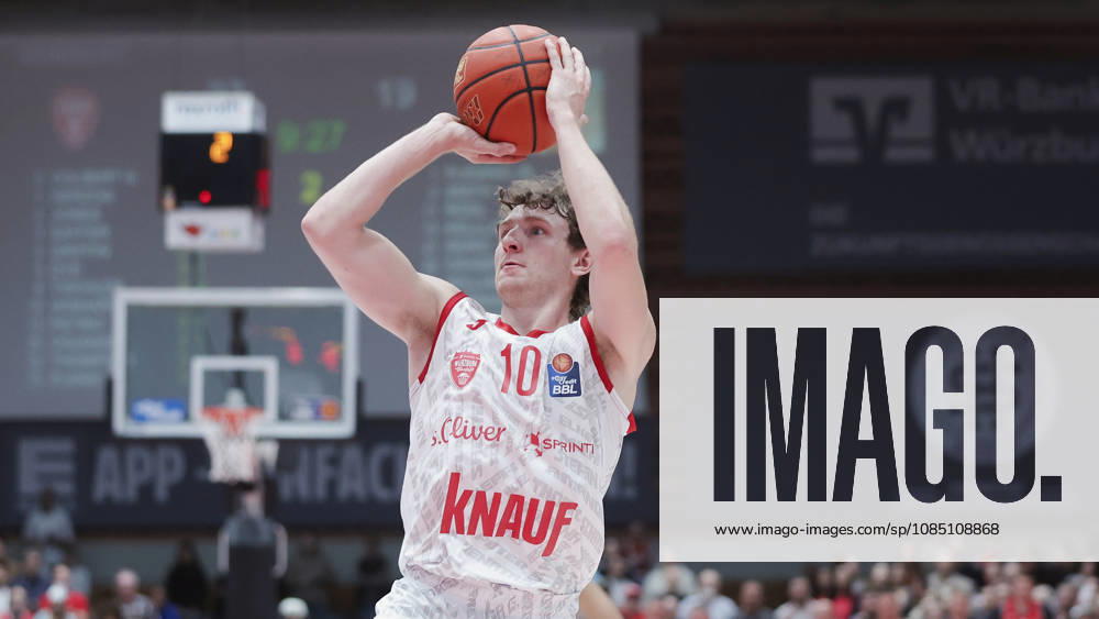 Pictured: Calvin Wishart of the Würzburg Baskets, No. 10, making a shot on October 26, 2026,Fitness First Würzburg Baskets vs. NINERS Chemnitz, easyCredit BBL, Matchday 6, Germany, 97072, tectake Arena Würzburg,