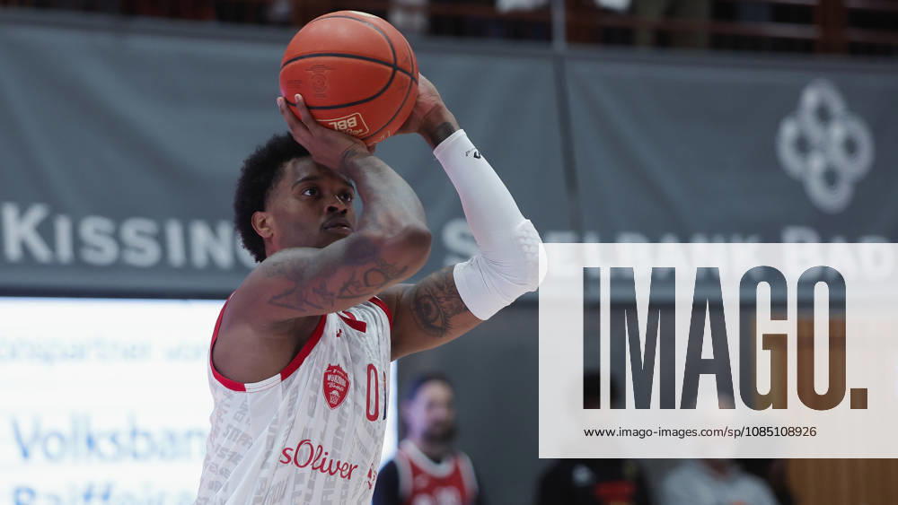 Pictured from left: Eddie Colbert III of the Würzburg Baskets, 0 on a three-pointer, 26 10 2026,Fitness First Würzburg Baskets vs. NINERS Chemnitz, easyCredit BBL, Matchday 6, Germany, 97072, tectake Arena Würzburg,