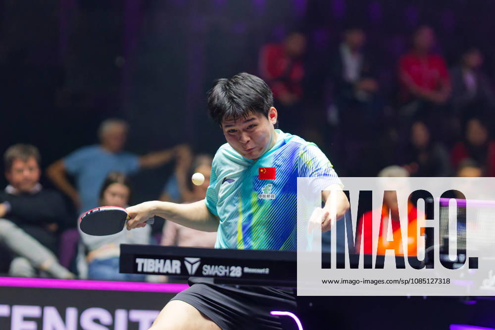 Lin Shidong pendant un echange Benjamin ELKAIM MAXPPP - Montpellier 27 10 2026 Tennis de table - WTT Champions Montpellier 2026, 16eme de finale du simple messieurs, le 27 octobre 2026 a la Sud de France Arena de Montpellier. Lin Shidong, joueur chinois classe 9e mondial, effectue un coup de raquette, les yeux diriges vers la balle. Il s impose 3-0 face a -limjonghoon, joueur sud-coreen classe 36e mondial. WTT Champions Montpellier, France, on oct 27th 2026 Montpellier FRANCE
