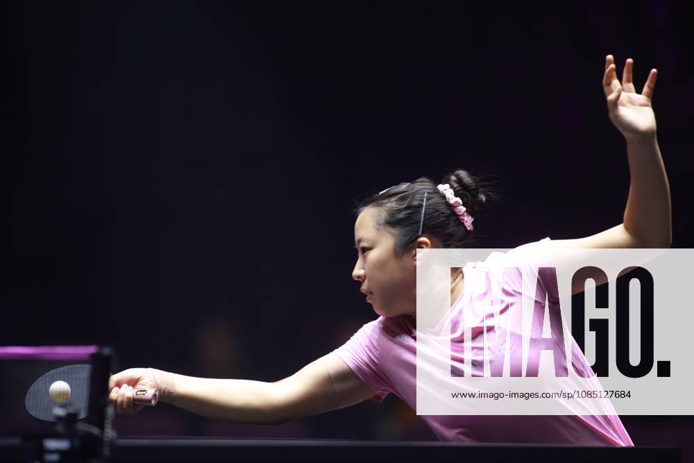 2026 WTT Champions Montpellier : Day 1 Shin Yubin of South Korea competes against Cheng I-Ching of Chinese Taipei during the Women s Singles round of 32 match on day one of the WTT Champions Montpellier 2026 at Sud de France ARENA in Montpellier, France, on October 27, 2026. Montpellier France