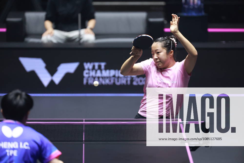 2026 WTT Champions Montpellier : Day 1 Shin Yubin of South Korea competes against Cheng I-Ching of Chinese Taipei during the Women s Singles round of 32 match on day one of the WTT Champions Montpellier 2026 at Sud de France ARENA in Montpellier, France, on October 27, 2026. Montpellier France