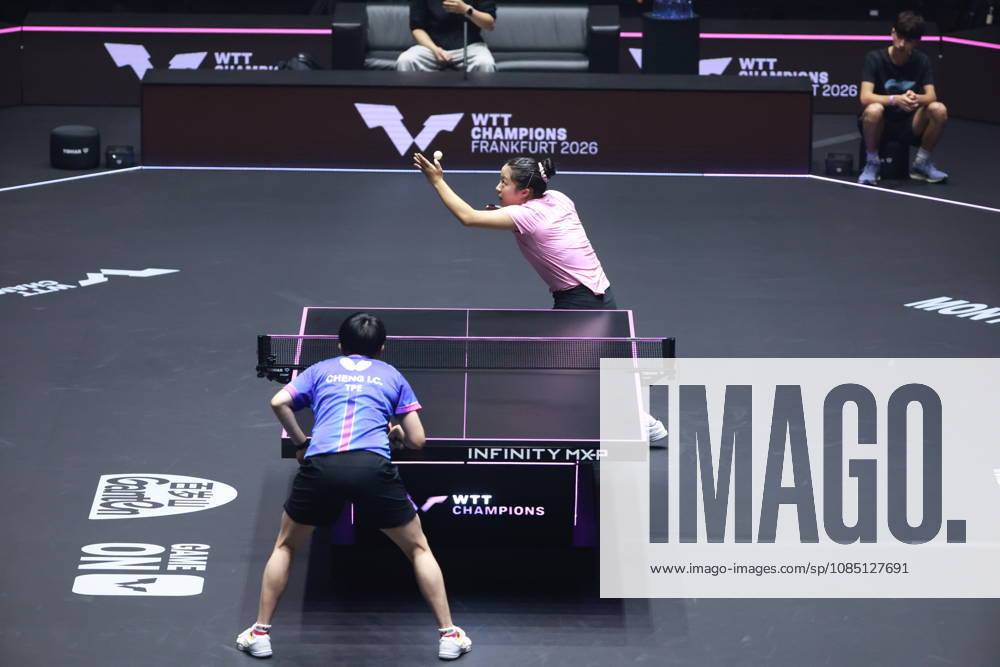 2026 WTT Champions Montpellier : Day 1 Shin Yubin of South Korea competes against Cheng I-Ching of Chinese Taipei during the Women s Singles round of 32 match on day one of the WTT Champions Montpellier 2026 at Sud de France ARENA in Montpellier, France, on October 27, 2026. Montpellier France