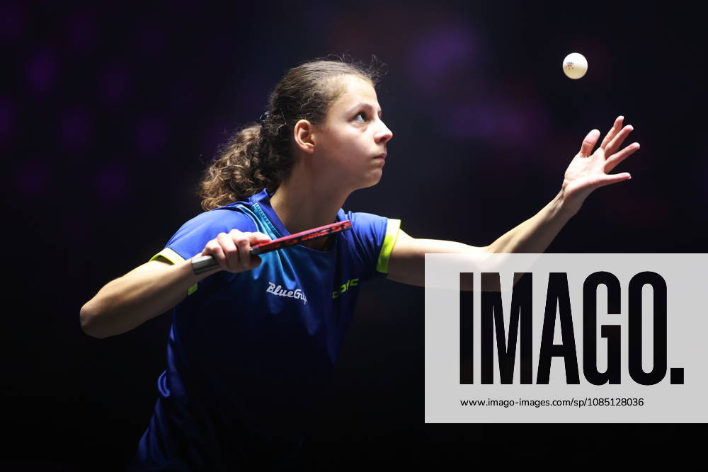 2026 WTT Champions Montpellier : Day 1 Camille Lutz of France plays a return against Sun Yingsha of China during the Women s Singles round of 32 match on day one of the WTT Champions Montpellier 2026 at Sud de France ARENA in Montpellier, France, on October 27, 2026. Montpellier France