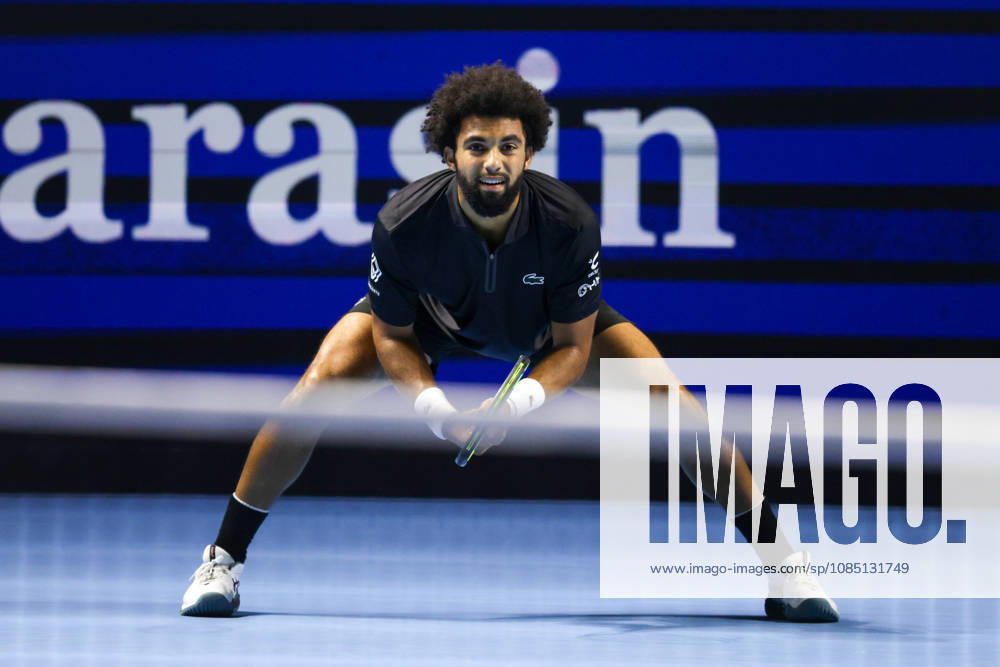 27th October 2026; St. Jakobshalle, Basel, Switzerland; ATP, Tennis Herren Tennis, Swiss Indoors Basel, Day 4; First round match; Arthur Fils of France wait for the service of Giovanni Mpetshi Perricard of France AnthonyxBenoit