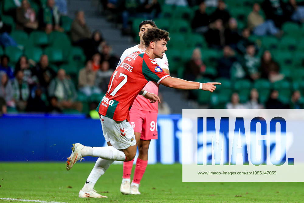 Estadio Jose Alvalde Adrian Butzke forward of CS Maritimo celebrates after scoring the team s first goal during the Allianz Cup match between Sporting CP and CS Maritimo at Estadio Josà Alvalade on October 27, 2026 in Lisbon, Portugal. Allianz Cup 2026 2027 - Sporting CP vs CS Maritimo (Valter Gouveia SPP)