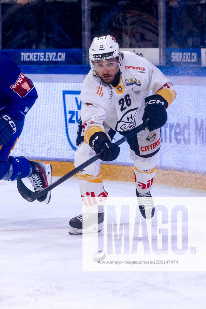 David Aebischer 26 HC Lugano 27 10 2026 National League, Regular Season, Ice Hockey, OYM Hall, Zug EV Zug HC Lugano Image by