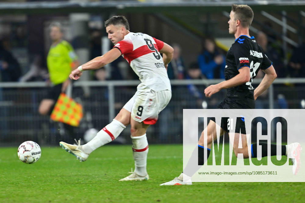 Paderborn, Home Deluxe Arena, October 28, 2026, GER, Men s, DFB Cup, 2nd Round, 2026–2027 Season, SC Paderborn vs. VfB Stuttgart, Photo: Goal opportunity by Ermedin DEMIROVIC, Stuttgart. For editorial use only. DFB regulations prohibit any use of photographs as image sequences and or quasi-video. North Rhine-Westphalia, Germany