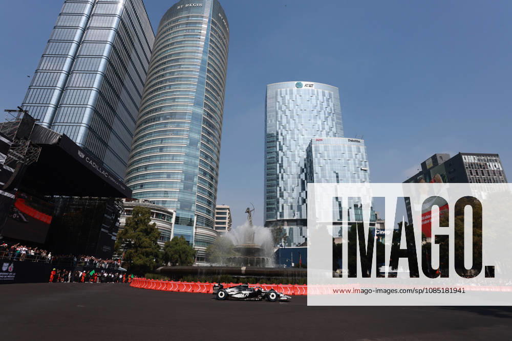 Mexico City Hosts Cadillac F1 Showrun with Driver Sergio Perez MEXICO CITY, MEXICO - OCTOBER 28: Formula 1 driver Sergio Perez of Mexico drives during a showrun on Paseo de la Reforma Avenue, in Mexico City, Mexico on October 28, 2026. The exhibition took place ahead of the Mexico City Grand Prix, where Perez will mark his 300th career Formula 1 race start. Daniel Cardenas Anadolu Mexico City Mexico. Editorial use only. Please get in touch for any other usage.