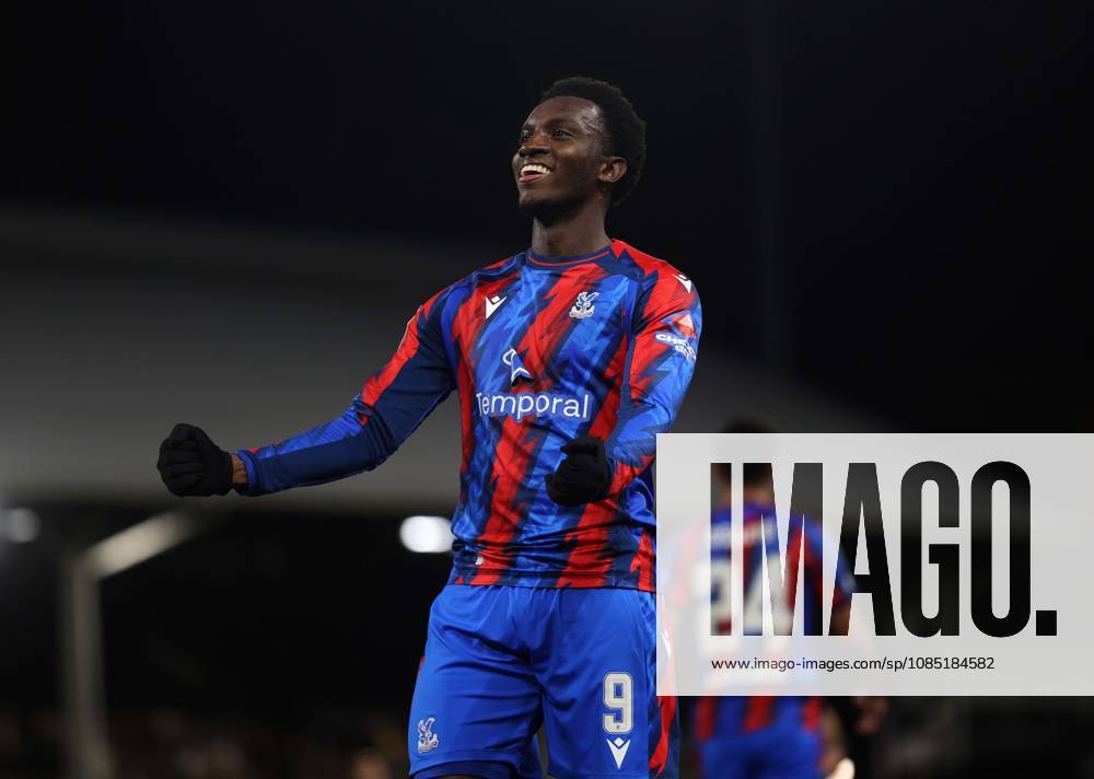 Carabao Cup - Fulham FC v Crystal Palace FC LONDON, ENGLAND - OCTOBER 28: GOAL 1-0, Eddie Nketiah of Crystal Palace goal celebration after scoring a goal to put Crystal Palace 1-0 ahead during the Carabao Cup Last 16 match between Fulham FC v Crystal Palace FC at Craven Cottage Stadium on October 28, 2026 in London, England. (Photo by Daniel Weir) London Craven Cottage Stadium England