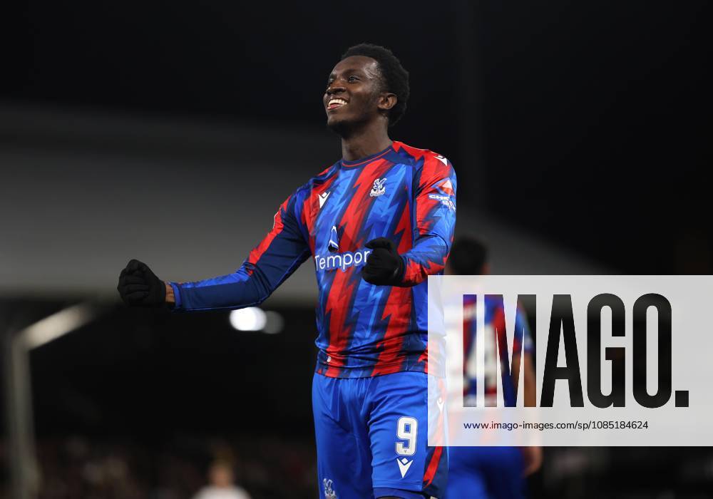 Carabao Cup - Fulham FC v Crystal Palace FC LONDON, ENGLAND - OCTOBER 28: GOAL 1-0, Eddie Nketiah of Crystal Palace goal celebration after scoring a goal to put Crystal Palace 1-0 ahead during the Carabao Cup Last 16 match between Fulham FC v Crystal Palace FC at Craven Cottage Stadium on October 28, 2026 in London, England. (Photo by Daniel Weir) London Craven Cottage Stadium England