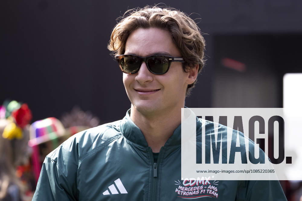 MEXICO CITY, MEXICO, OCTOBER 29: George Russell of Great Britain and Mercedes AMG Petronas in the Paddock during previews ahead of the F1 Grand Prix of Mexico at Autodromo Hermanos Rodriguez on October 29, 2026 in Mexico City, Mexico.