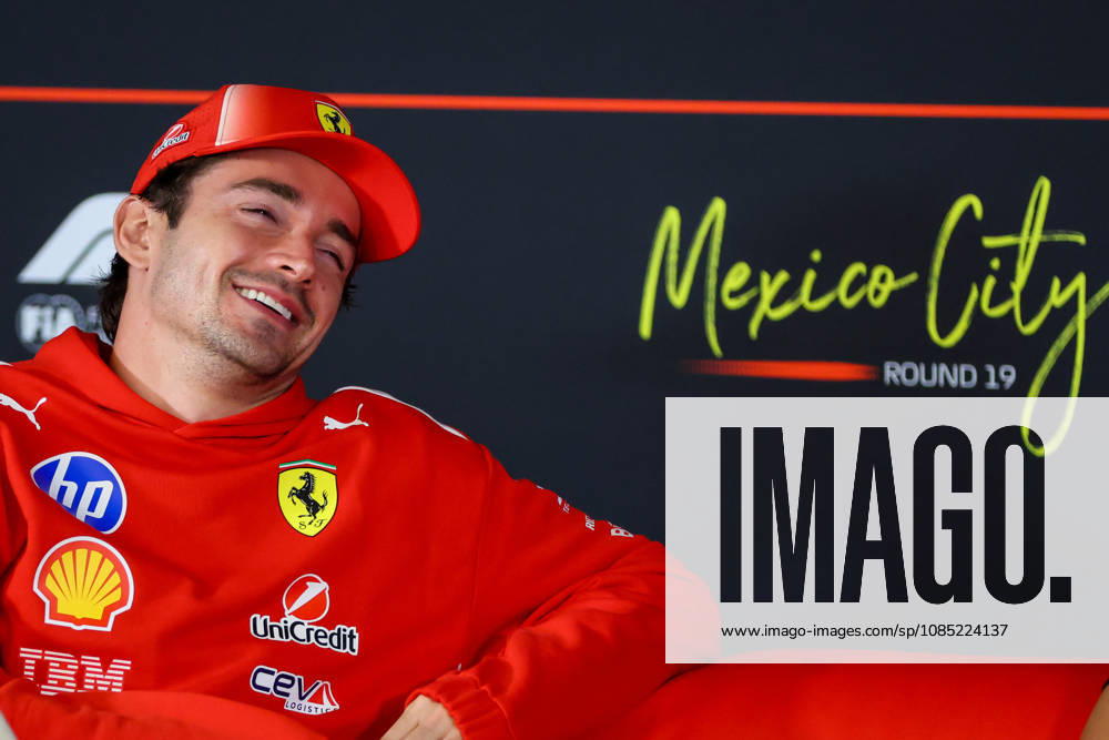 29th October 2026; Autodromo Hermanos Rodriguez, Mexico City, Mexico; Formula 1, Mexican Grand Prix, Arrival Day; Charles Leclerc of Monaco and Scuderia Ferrari HP during Drivers press conference, PK, Pressekonferenz KimberlyxFenton