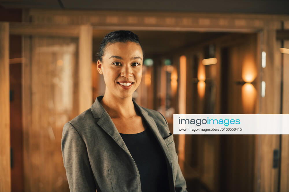 Portrait of smiling female professional at legal office , model released, property released