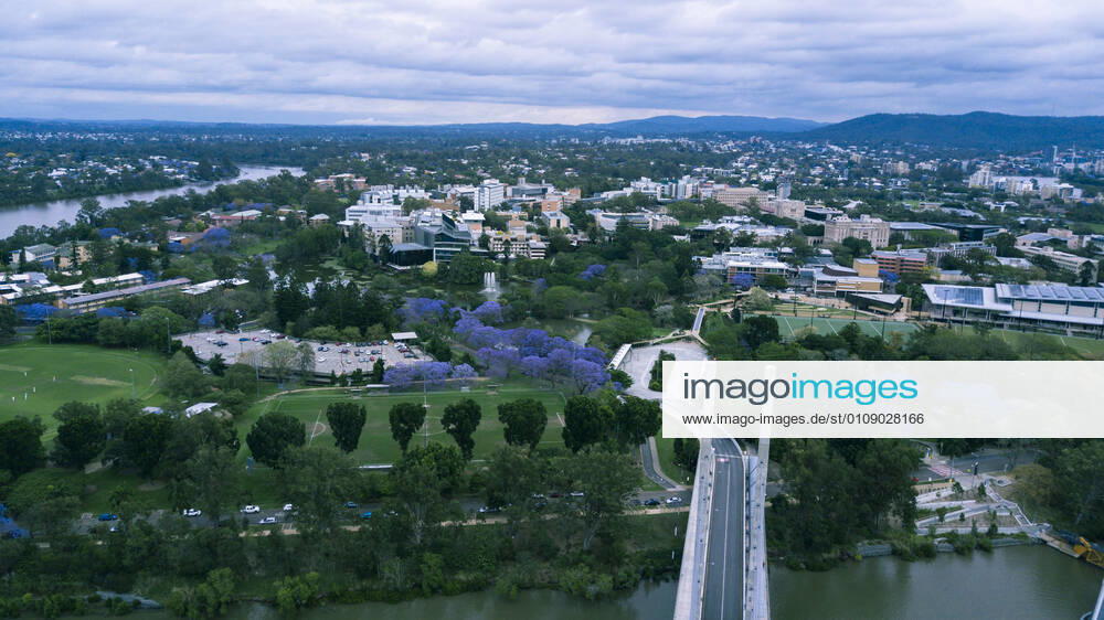 View of the Eleanor Schonell Bridge in West End, Brisbane View of the Eleanor Schonell Bridge in Brisbane, Queensland during the afternoon.australia, bridge, brisbane, city, cityscape, eleanor-schonell-bridge, bus-way, Saint-Lucia, UQ, afternoon, summer, daytime, blue, sky, architecture, cloudy,