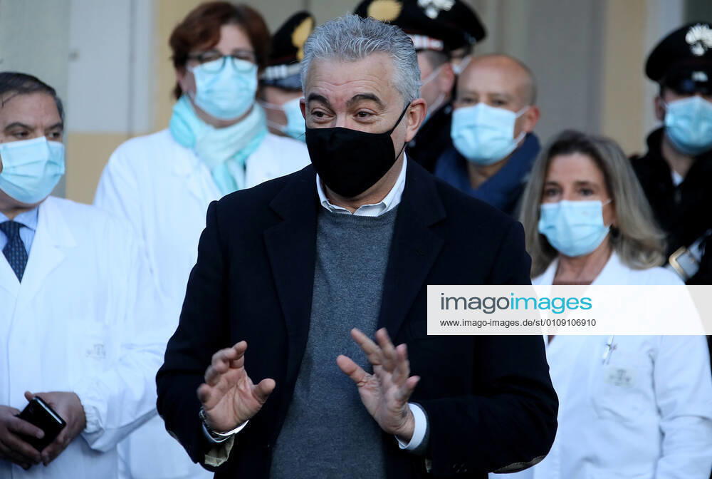 Rome, Preparation of the vials for the first anti Covid 19 vaccine on the occasion of the Vaccine Day Pictured: Domenico Arcuri Extraordinary Commissioner for Covid 19 Emergency