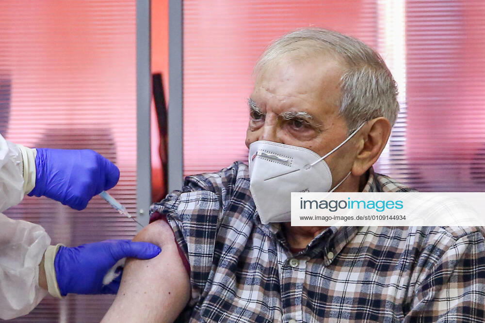 JosÃ Antonio is vaccinated in the Community of Madrid during the first day of vaccination against Covid-19 in Spain, at the Vallecas retirement home, belonging to the Madrid Agency for Social Care (AMAS), in Madrid (Spain), on 27 December 2020. The first 1,200 doses are administered in two more residences in the capital, the La Azaleas residence of the ASISPA Group in Ciudad Lineal and the Parque Almansa residence of the Ballesol Group in Moncloa Aravaca. The doses of the vaccine developed by Pfizer and BioNtech laboratories arrived in Spain yesterday, December 26th, at a Pfizer warehouse in Guadalajara by land from Puurs (Belgium). From Monday, weekly deliveries will be made to the autonomous communities with an average of 350,000 doses