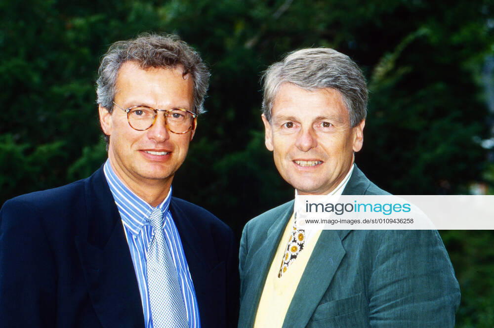 Klaus Peter Sieglich, Klaus Bresser Klaus Peter Sieglich and Klaus Bresser, German presenters at ZDF in Mainz, Germany around 1988 , Mainz Rheinland Pfalz Germany