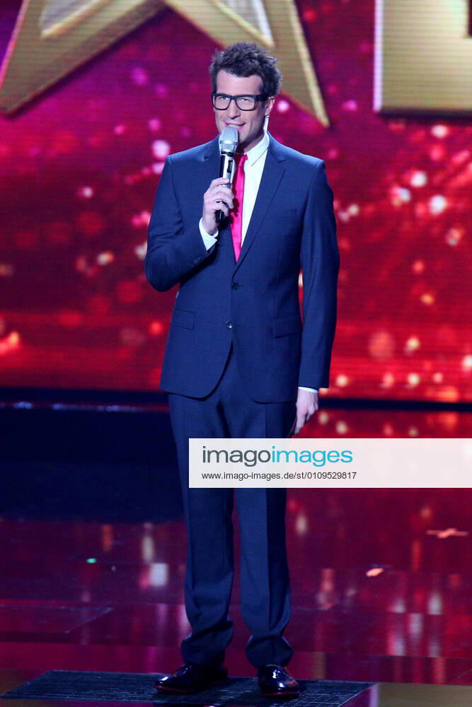 Koeln, Germany 07 December 2013 TV Show Das Supertalent 2013 2 semifinal host Daniel Hartwich, action single image crop Coloneum Nordrhein Westfalen